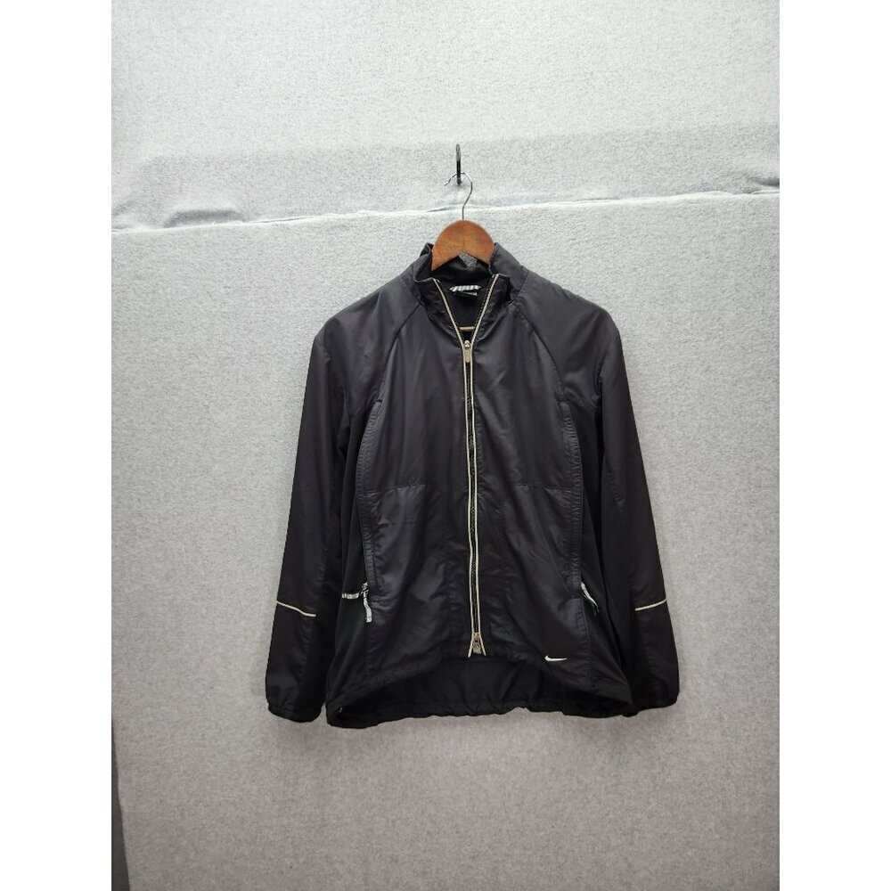 Nike Womens‎ Black Windbreaker Jacket With Zipper Pockets